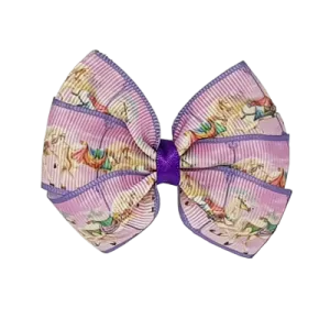 Bella Hair Bow - Unicorns - 7cm